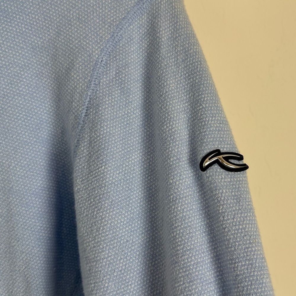 KJUS Cowl Neck Kessy Sweater Light Blue Cotton Cashmere Blend Pullover - Picture 3 of 7